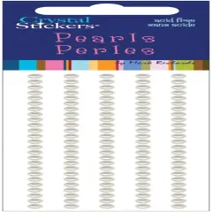 Mark Richards Crystal Stickers Pearls 3mm Round 125/Pkg-Natural