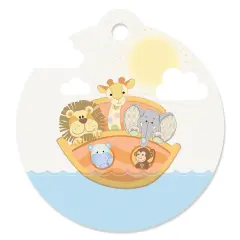 Big Dot of Happiness Noah's Ark - Baby Shower or Birthday Party Favor Gift Tags (Set of 20)