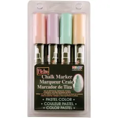 Uchida Bistro Chalk Marker Broad Point Set 4/Pkg-Pastel Yellow, Pink, Green & Yellow