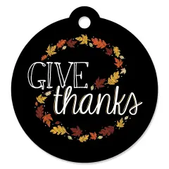 Big Dot of Happiness Give Thanks - Thanksgiving Party Favor Gift Tags (Set of 20)