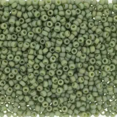 Miyuki 11 Round Seed Bead, 11-4698, Matte Opaque Glazed Pistachio AB, 13 grams