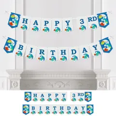 Big Dot of Happiness 3rd Birthday Roar Dinosaur - Three Rex Dino Third Birthday Party Bunting Banner - Party Decorations - Happy 3rd Birthday