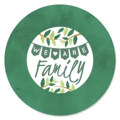 Big Dot of Happiness Family Tree Reunion - Family Gathering Party Circle Sticker Labels - 24 Count