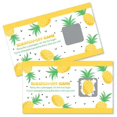 Big Dot of Happiness Tropical Pineapple - Summer Party Game Scratch Off Cards - 22 Count