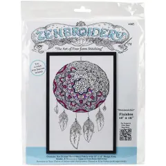 Design Works/Zenbroidery Stamped Embroidery Kit 10"X16"-Dream Catcher