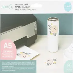 We R Spin It Water Slide Paper 8.5"X5.5"-Clear
