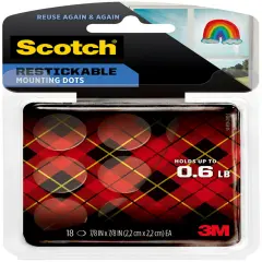 Scotch Restickable Dots-.875" 18/Pkg