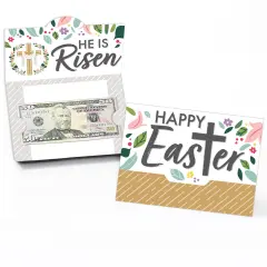 Big Dot of Happiness Religious Easter - Christian Holiday Party Money and Gift Card Holders - Set of 8