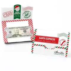 Big Dot of Happiness Santa's Special Delivery - From Santa Claus Christmas Money and Gift Card Holders - Set of 8