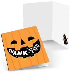 Big Dot of Happiness Jack-O'-Lantern Halloween - Kids Halloween Party Thank You Cards (8 count)