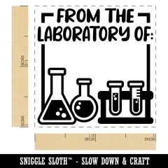 From the Laboratory of Science Scientist Chemistry Self-Inking Rubber Stamp Ink Stamper Black