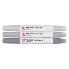 Pantone Dual Tip Markers - Cool Gray, Set of 3