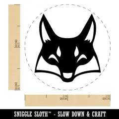 Mischievous Fox Face Self-Inking Rubber Stamp for Stamping Crafting Planners Yellow