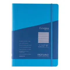 Fabriano Ecoqua Plus Hidden Spiral-Bound Notebook - Turquoise, 8-1/4" x 5-4/5", Ruled