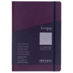 Fabriano Ecoqua Plus Fabric-Bound Notebook - Wine, 8-1/4" x 11-7/10", Dot Grid