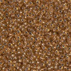 Miyuki 11 Round Seed Bead, 11-971, Copper Lined Pale Amber, 13 grams