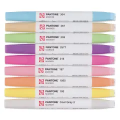 Pantone Dual Tip Markers - Pastel, Set of 9