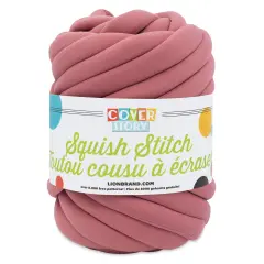 Lion Brand Cover Story Squish Stitch Yarn - Pink Rose, 26 yards