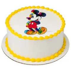 Mickey Mouse One Of A Kind Colorful Edible Cake Image PhotoCake&reg;