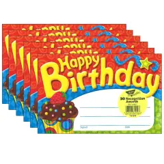 Happy Birthday The Bake Shop&trade; Recognition Awards, 30 Per Pack, 6 Packs