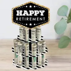 Big Dot of Happiness Happy Retirement - DIY Retirement Party Money Holder Gift - Cash Cake