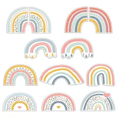 Carson Dellosa We Belong 36-Piece Rainbow Cutouts, Pastel Summer and Spring Decorations for Classroom, Party, Baby Shower, Bulletin Board, and Boho Decor