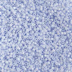 Miyuki Delica 50g Opaque Glass Beads, 11/0 Light Blue AB DB1507