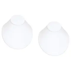 Low Profile Necklace Bust Jewelry Display White 6-1/2" x 8" (Package of 2)