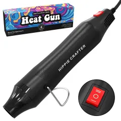 Craft Heat Gun for Crafts 2 Speed Small Heat Gun for Resin 300W Mini Hot Air Art Torch Tool for Polymer Clay Dryer Candle Making Shrink Wrapping Embossing Epoxy Painting Tumblers Crafts Bubble Buster
