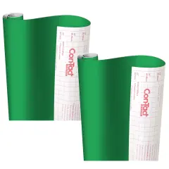 Creative Covering&trade; Adhesive Covering, Green, 18" x 16 ft, 2 Rolls