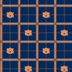 Sykel Enterprises-Auburn University Flannel Fabric-Auburn Tigers Plaid Cotton Flannel Fabric