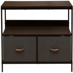 Sorbus TV Stand Dresser with 2 Drawers - Television Riser Chest with Storage - Bedroom, Living Room, Closet, & Dorm Furniture Brown