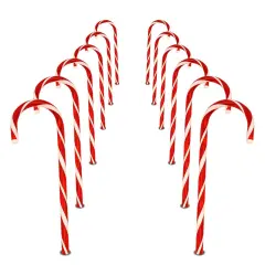 12 Sets Christmas Candy Cane Pathway Lights