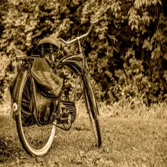 Vintage Bicycle -Art paper for Decoupage and Mixed Media by Painting Lady Designs (Small 12x18)