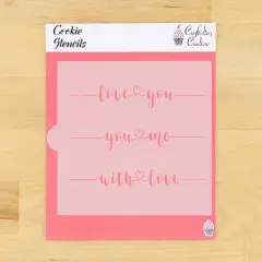 Love Script Cookie Stencil
