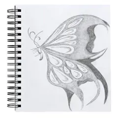 75 Sheets Poly Cover Sketch Book, Heavyweight, 6" x 9", Black,