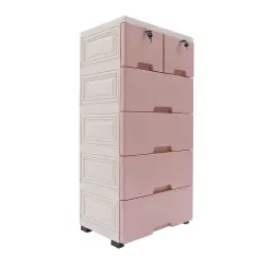 6 Closet Drawers Organizer Storage Plastic Cabinet Dresser Clothes.
