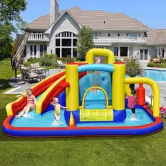 7-in-1 Inflatable Water Slide Bounce Castle