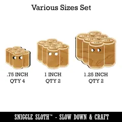 Beer Soda Drink Six Pack Wood Buttons for Sewing Knitting Crochet DIY Craft