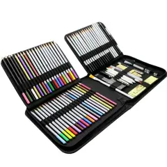 83 Pcs Drawing Kit Set Pencils with Sketch Charcoal, and Bag