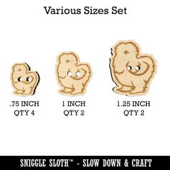 Fluffy Silkie Chicken Wood Buttons for Sewing Knitting Crochet DIY Craft