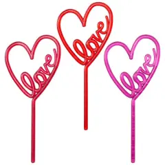 Neon Heart Assortment DecoPics&reg; Cupcake Decoration, 12ct