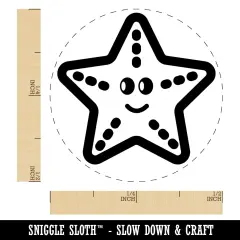 Starfish Doodle Self-Inking Rubber Stamp for Stamping Crafting Planners Dry Pad
