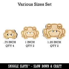 Unamused and Grumpy Frog Wood Buttons for Sewing Knitting Crochet DIY Craft