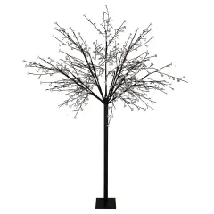Northlight 8' Multi-Function LED Lighted Cherry Blossom Flower Tree - Pure White Lights