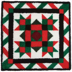 HerrschnersChristmas Quilt Latch Hook Kit Multi