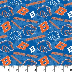 Sykel Enterprises-Boise State University Cotton Fabric-Boise State Broncos Tone On Tone Cotton Quilting Fabric