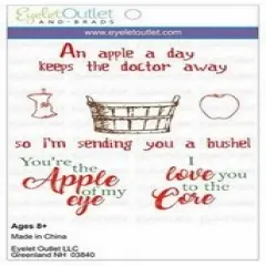 Eyelet Outlet Cling Apple Stamps