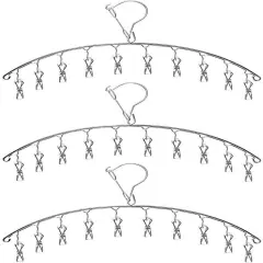 Kitcheniva Stainless Steel Laundry Drying Rack With 10 Clips