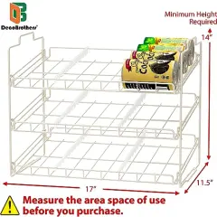 Alloy Steel Supreme Stackable Can Rack Organizer, White